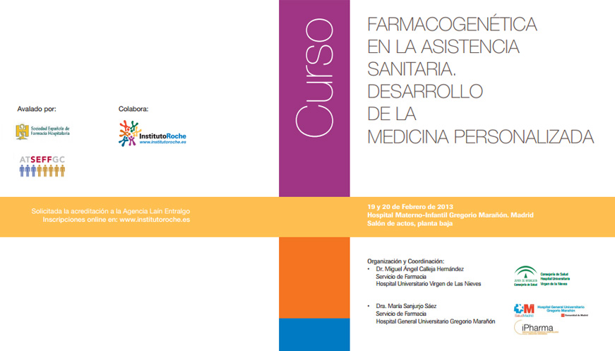 Curso presencial teórico-práctico: Farmacogenética en la asistencia sanitaria