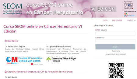 Se abre el plazo de inscripción al VI Curso online SEOM-Instituto Roche en Cáncer Hereditario